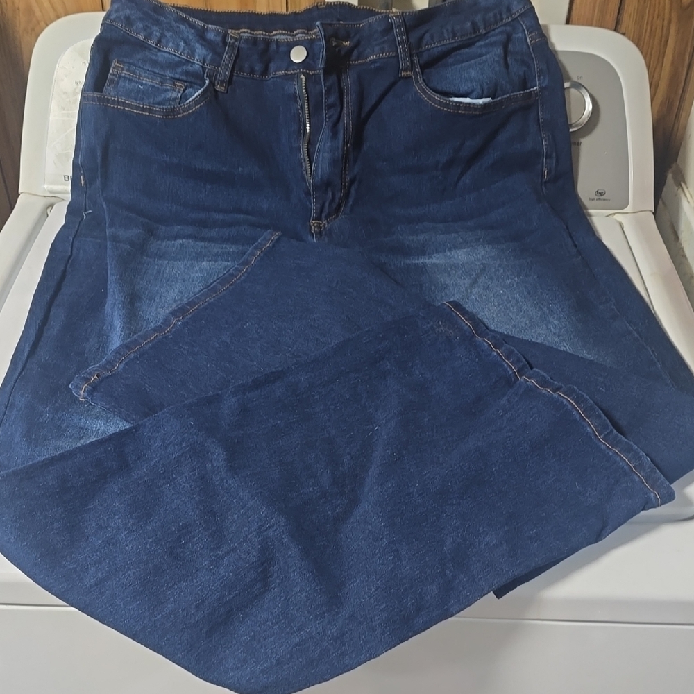 SHEIN Dark Blue Jeans for Women